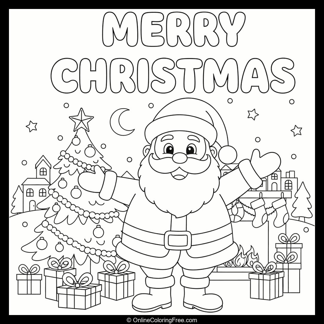 Santa Saying Merry Christmas