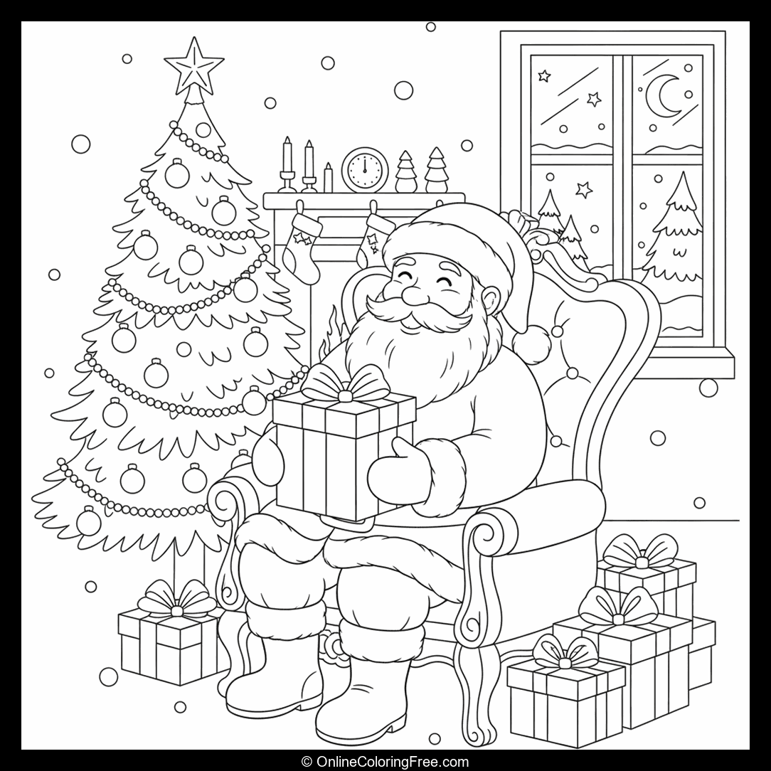 Santa Sitting on Chair