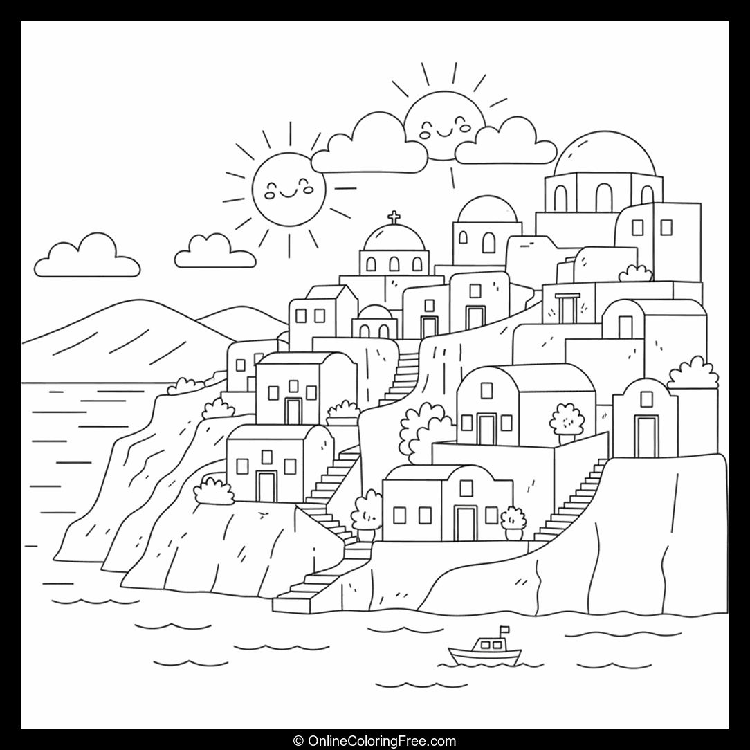 Santorini White Houses in Greece