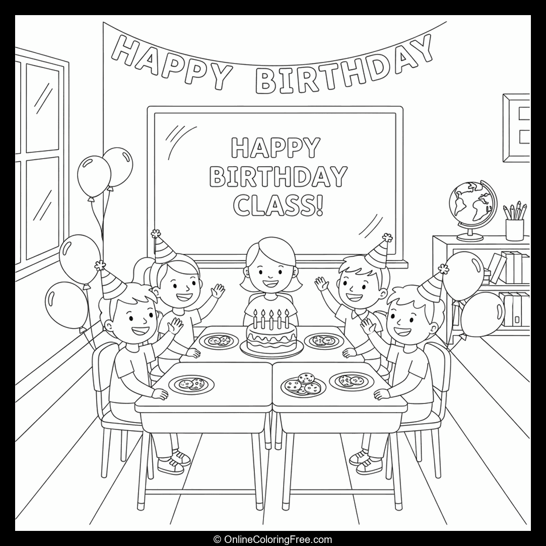School Classroom Birthday