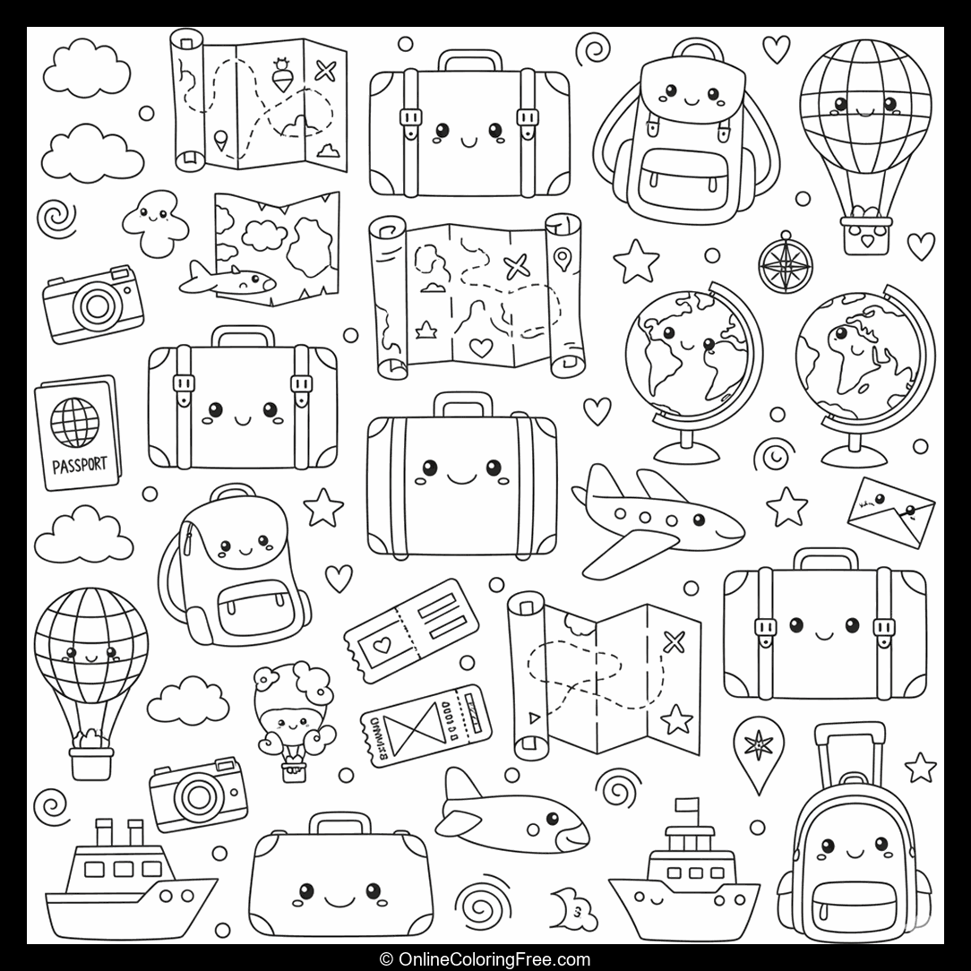 Travel Suitcases & Maps