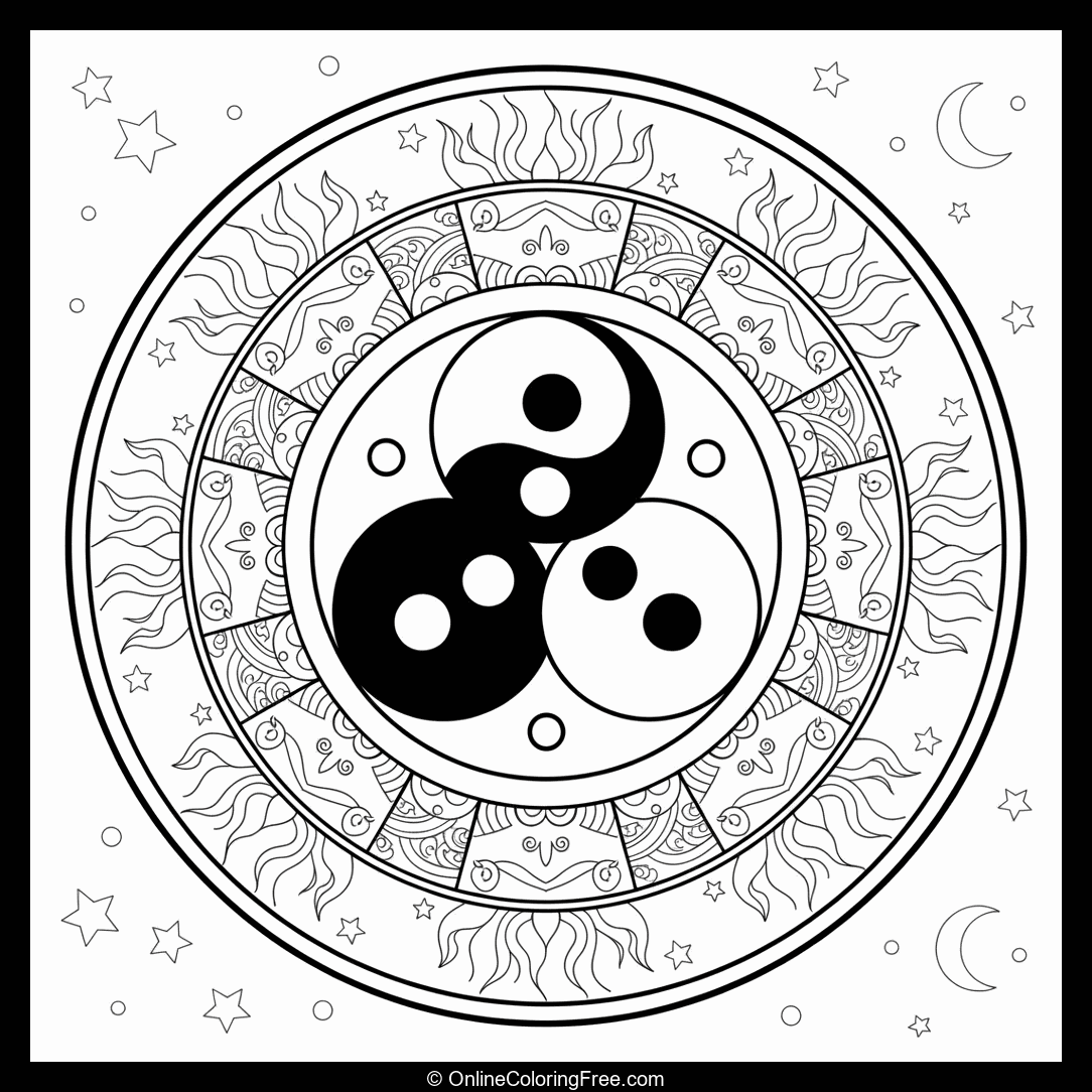 Triple Yin Yang Mandala
