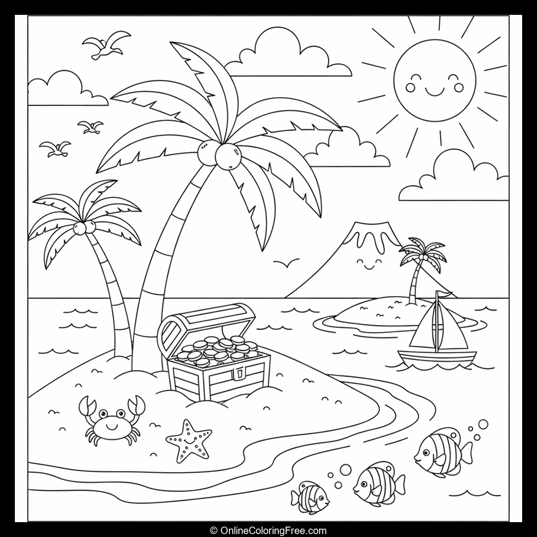 Tropical Island Doodles