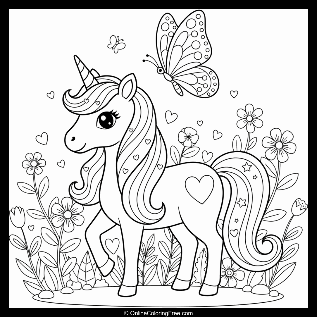 Unicorn And Butterfly