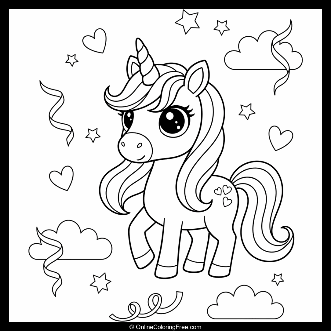 Unicorn With Big Eyes