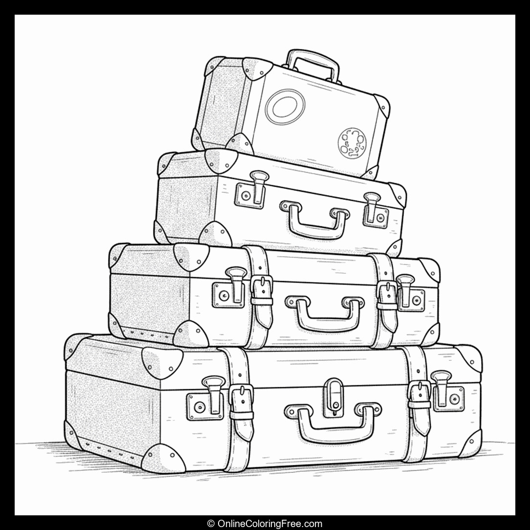 Vintage Suitcase Stack