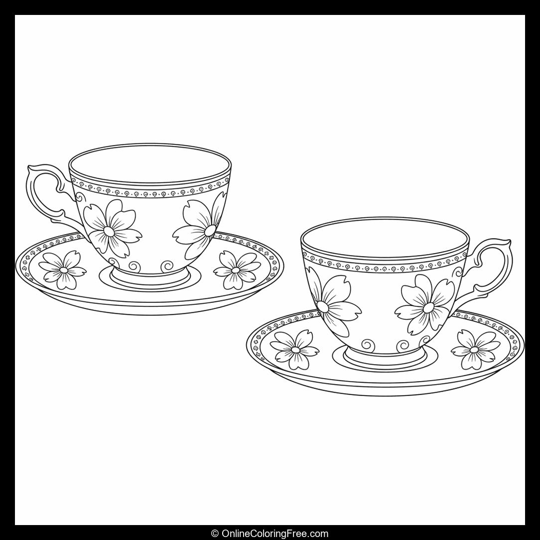 Vintage Teacups And Saucers