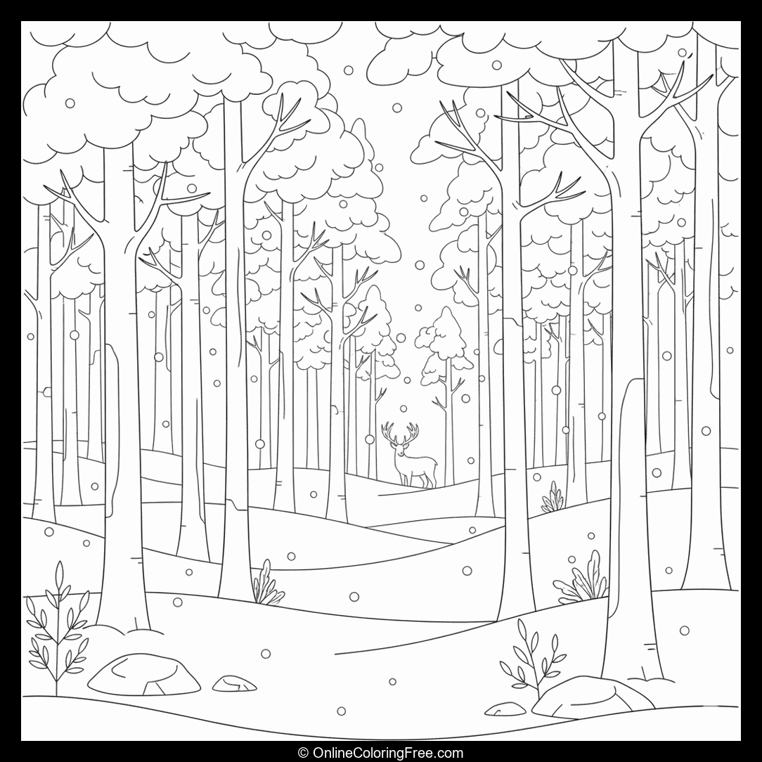 Winter Forest With Snow-Covered Trees